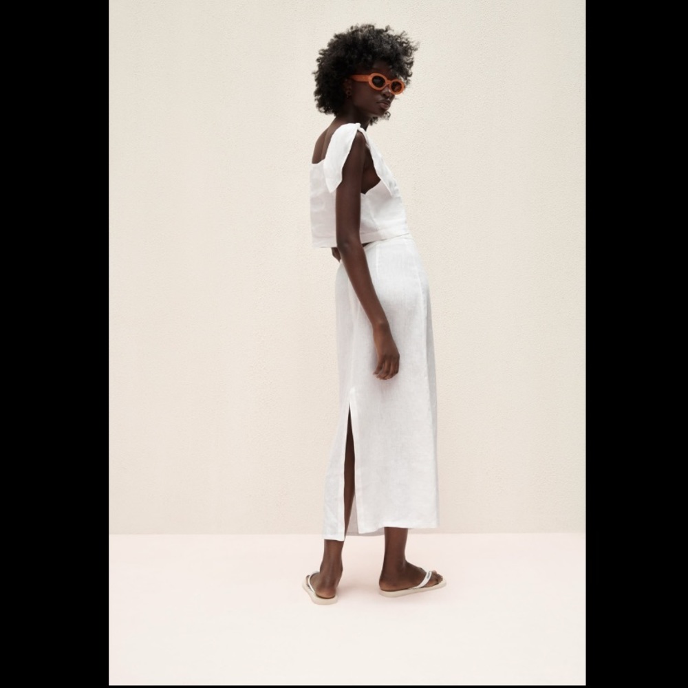 Zara linen cape skirt